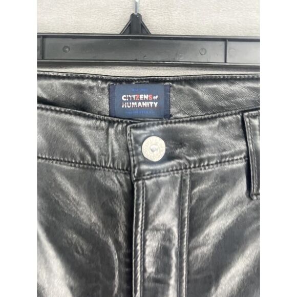 Citizens of Humanity Recycled Leather Gaucho Pants Size 32 Black - Picture 4 of 9